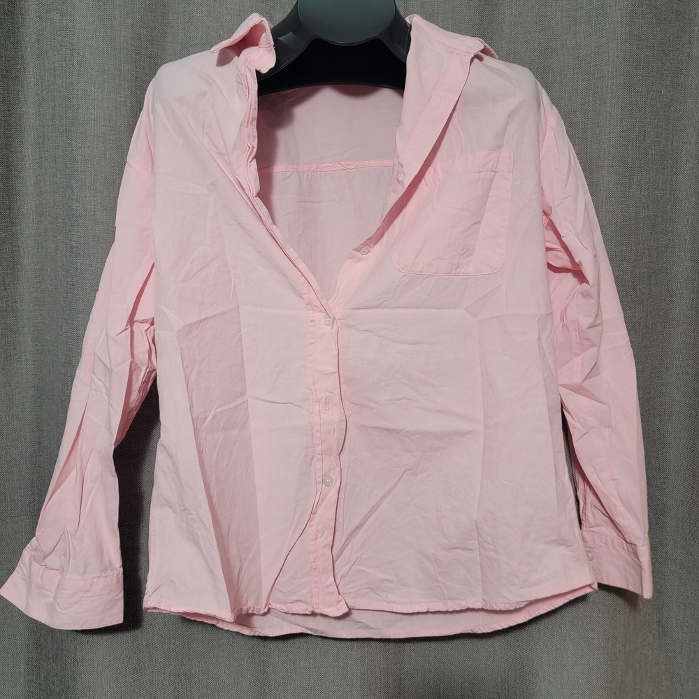 Paintcolors Women's Pink Button Down Shirt